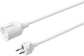 Sygonix SY-4872634 Áram Hosszabbítókábel 16 A Fehér 3.00 m H05VV-F 3G 1,5 mm²