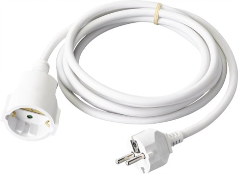 Sygonix SY-4872634 Áram Hosszabbítókábel 16 A Fehér 3.00 m H05VV-F 3G 1,5 mm² 2. kép