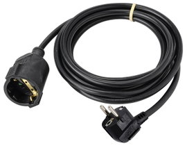 Sygonix SY-4872632 Áram Hosszabbítókábel 16 A Fekete 3.00 m H05VV-F 3G 1,5 mm²