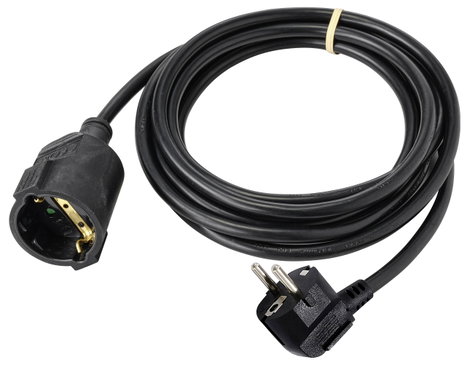 Sygonix SY-4872632 Áram Hosszabbítókábel 16 A Fekete 3.00 m H05VV-F 3G 1,5 mm²