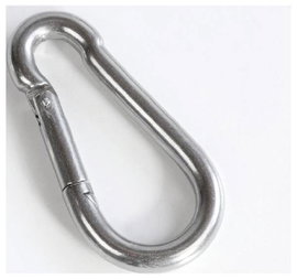 Kern HCB-A01 Kern & Sohn Karabiner (rozsdamentes acél) biztonsági zárral, kb. 15 mm nyílással, a KER