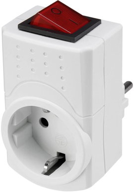 Sygonix SY-5045292 Kapcsolható köztes dugalj 2 pólusú Fehér