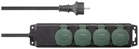 Sygonix SY-5145340 Hálózati elosztó Fekete, Zöld Védőérintkezős 1 db 2. kép