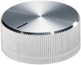 Alu forgatógomb oldalsó csavarrögzítéssel, Ø 6 mm, 17,8 x 6 x 12,9 x 12 x 3,3 x 9,5 mm, OKW