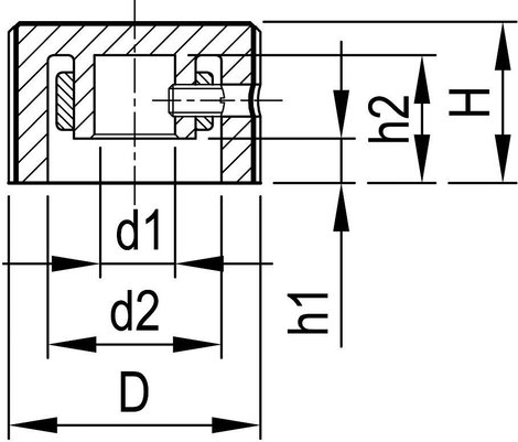 Alu forgatógomb oldalsó csavarrögzítéssel, Ø 6 mm, 17,8 x 6 x 12,9 x 12 x 3,3 x 9,5 mm, OKW 2. kép