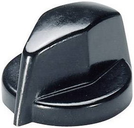 Mutatós forgatógomb Ø 6 mm, 18,8 x 6 x 16,4 x 12,5 x 2,6 x 10 x11,5 x 11,5 mm, fekete, OKW