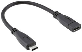 Roline USB kábel USB 3.2 Gen2 (USB 3.1 Gen2) USB-C® dugó 0.15 m Fekete Árnyékolt 11.02.9015