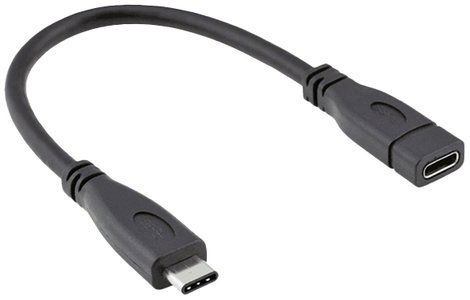 Roline USB kábel USB 3.2 Gen2 (USB 3.1 Gen2) USB-C® dugó 0.15 m Fekete Árnyékolt 11.02.9015