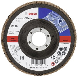 Bosch Accessories 2608603715 X431 Felületcsiszoló korong Ø 115 mm Furat átmérő 22.33 mm Acél 1 db