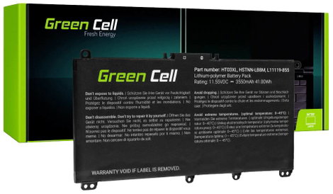 Green Cell Notebook akku HT03XL 11.4 V 3400 mAh HP 5. kép
