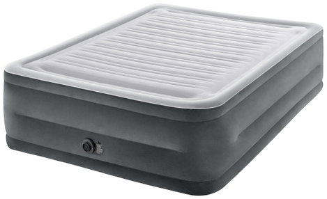 Intex 64418ND Légágy DuraBeam ComfortPlushHighRise 220V szivattyúval, Queen, tárolótáska Szürke 3. kép