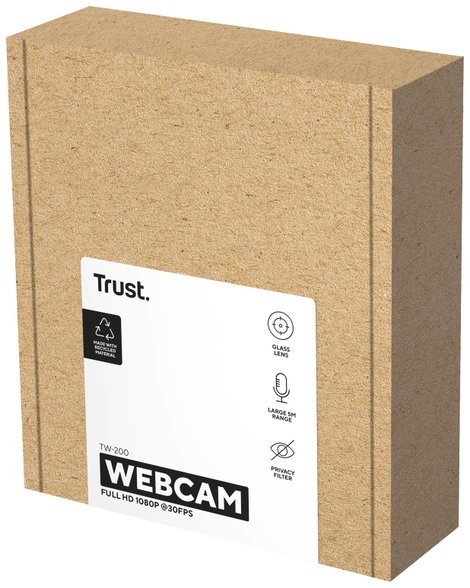 Trust TW-200 ECO Full HD webkamera 1920 x 1080 Pixel Talp, Csíptetős tartó 7. kép