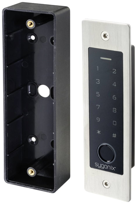 Sygonix SY-5231014 Ujjlenyomat/RFID beléptető rendszer Süllyeszett 12 V/DC, 18 V/DC IP55 Megvilágíto