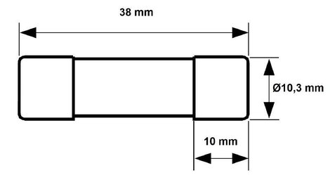 Weidmüller 2783230000 FUSE 10X38 10A 1000 VDC GPV Üvegcsöves biztosíték (Ø x H) 10.3 mm x 38 mm 10 A 2. kép