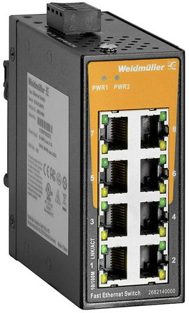 Weidmüller IE-SW-EL08-8TX Ipari Ethernet switch 8 port 10 / 100 MBit/s