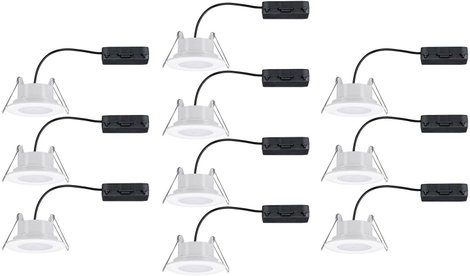 Paulmann LED-es fürdőszobai beépíthető lámpa 10 részes készlet 65 W Fehér (matt) 3. kép