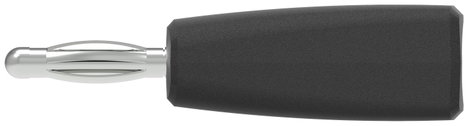 Electro PJP 210-C-CD1-N Banándugó Dugó, egyenes Tű átmérő: 2 mm Fekete 1 db 2. kép