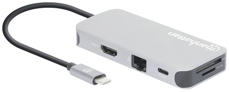Manhattan USB-C® dokkoló állomás 130615 Alkalmas (márka): univerzálny USB-C® tápellátás 2. kép