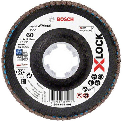 Bosch Accessories 2608619808 X551 Felületcsiszoló korong Ø 115 mm Furat átmérő 22.23 mm 1 db