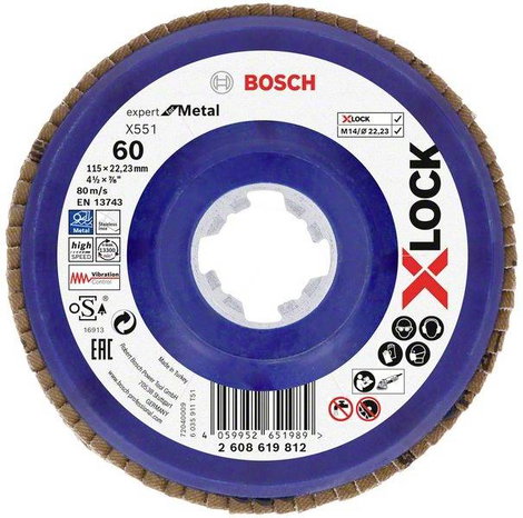 Bosch Accessories 2608619812 X551 Felületcsiszoló korong Ø 115 mm Furat átmérő 22.23 mm 1 db