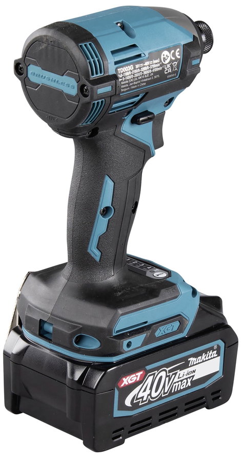 Makita TD003GA202 Akkus ütvecsavarozó 40 V Vele szállított akkuk száma 2 Lítiumion 2. akkuval, Töltő 5. kép