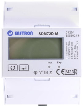 Counttec SDM72DM Háromfázisú fogyasztásmérő digitális 80 A MID konform: Igen 1 db