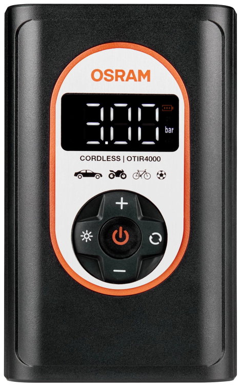 Akkus légkompresszor munkalámpával 8,3 bar, Osram OTIR4000