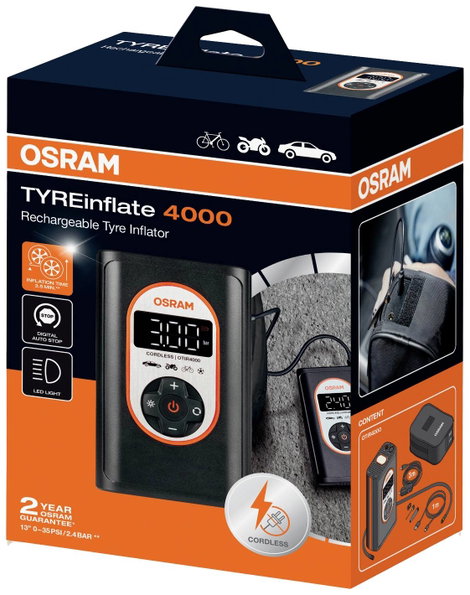 Akkus légkompresszor munkalámpával 8,3 bar, Osram OTIR4000 25. kép