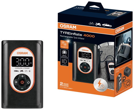 Akkus légkompresszor munkalámpával 8,3 bar, Osram OTIR4000 26. kép