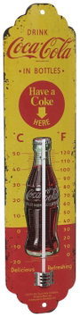 TFA Dostmann NOSTALGIC ART Coca Cola Hőmérő Sárga, Piros bélyegkép
