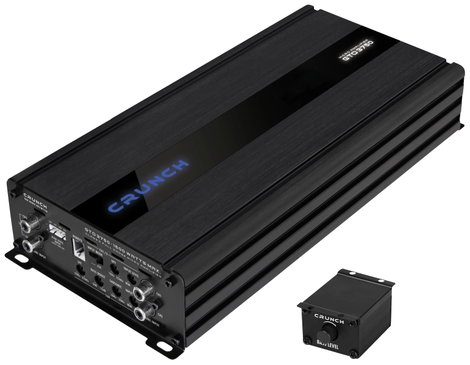 Crunch GTO3750 2 csatornás végfok 1000 W Hangerő-/basszus-/magasság szabályozás Alkalmas (autómárka)
