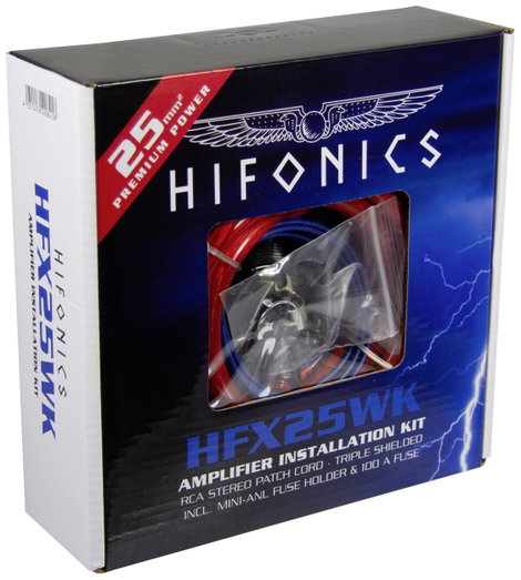 Hifonics Autó Hifi áramkábel készlet 25 mm², 25 mm², 0.5 mm² 2. kép