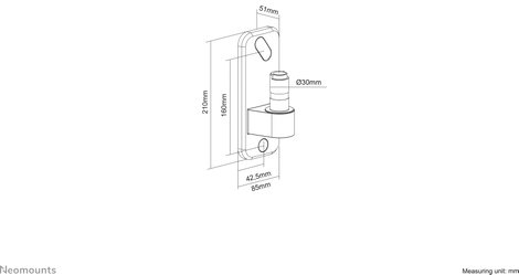 Neomounts AWL75-450BL 1 részes Fali adapter 11. kép