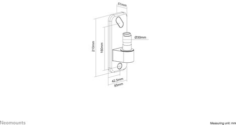 Neomounts AWL75-450WH 1 részes Fali adapter 11. kép