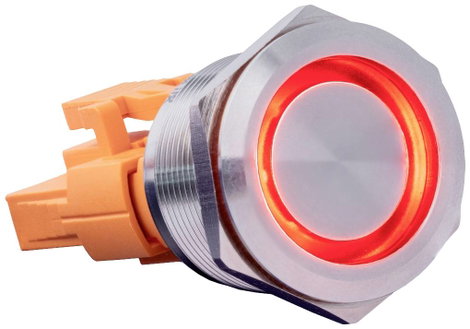 Joy-it Button22C-02 Joy-IT Kapcsoló 240 V 15 A Reteszelő Piros (Ø x H) 24.8 mm x 34.50 mm IP67, IK10