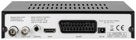 MegaSat HD 200 C V2 HD-SAT vevő Tunerek száma: 1 2. kép