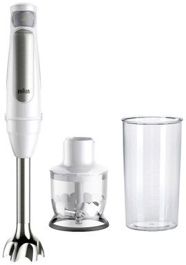 Braun MQ7020 WH Rúdmixer 1000 W BPA mentes, Fokozatmentes sebesség állítás, Keverőpohárral Fehér, Ez