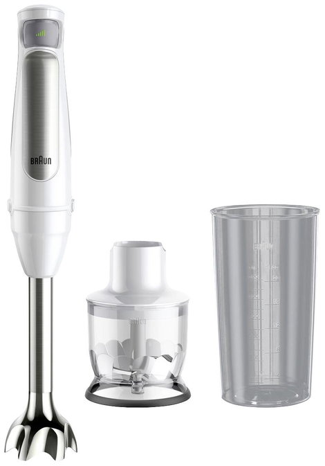Braun MQ7020 WH Rúdmixer 1000 W BPA mentes, Fokozatmentes sebesség állítás, Keverőpohárral Fehér, Ez 2. kép