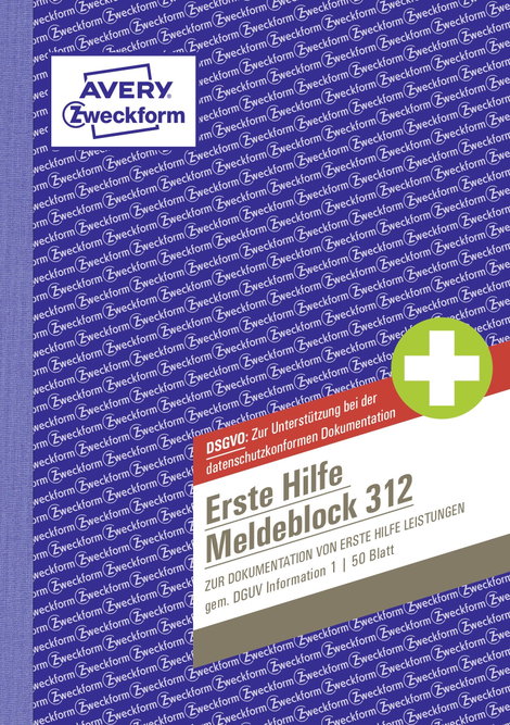Avery-Zweckform Elsősegély jelzőtömb DIN A5 Kék 312 2. kép