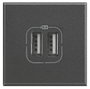 Legrand USB dugaszoló aljzat Axolute Antracit HS4287C2 bélyegkép