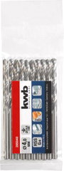 kwb 205040 HSS Spirálfúró 1 db 4 mm Teljes hossz 75 mm DIN 338 Hengeres befogószár 1 db 2. bélyegkép