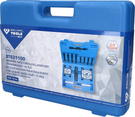 Golyóscsapágy lehúzó készlet vágókéssel, 10 db Brilliant Tools BT631100 3. kép