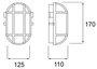 Deko Light Syrma Oval Weiß 401011 Kültéri mennyezeti lámpa, Kültéri fali lámpa E27 Fehér 3. bélyegkép
