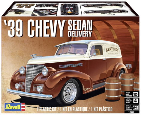 Revell 14529 1939 Chevy Sedan Delivery Autómodell építőkészlet 1:24 7. kép