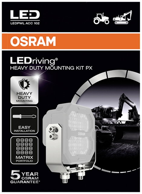 OSRAM Tartó LEDriving® Heavy Duty Mounting Kit PX LEDPWL ACC 102 (Sz x Ma x Mé) 123.25 x 88 x 35 mm 4. kép