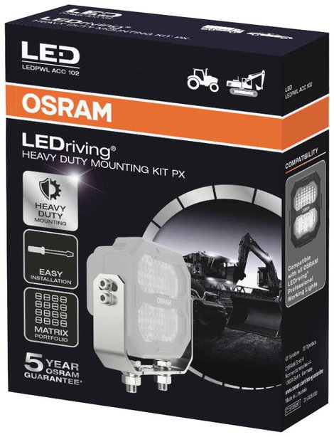 OSRAM Tartó LEDriving® Heavy Duty Mounting Kit PX LEDPWL ACC 102 (Sz x Ma x Mé) 123.25 x 88 x 35 mm 9. kép