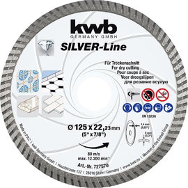 kwb 727570 Gyémánt bevonatú vágótárcsa Ø 125 mm Furat átmérő 22.23 mm 1 db