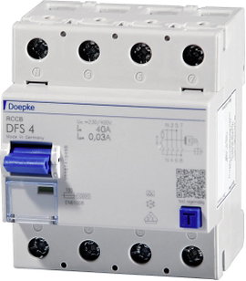 Doepke 09124901 DFS4 025-4/0,03-A 4polig 25/0,03A Hibaáram védőkapcsoló A 4 pólusú 25 A 0.03 A 230 V