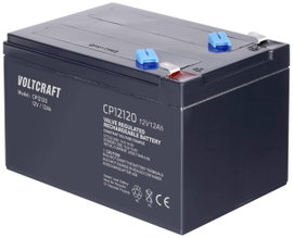 VOLTCRAFT CE12V/12Ah Ólomakku 12 V 12 Ah Ólom-vlies (AGM) (Sz x Ma x Mé) 151 x 101 x 98 mm 6,35 mm-e