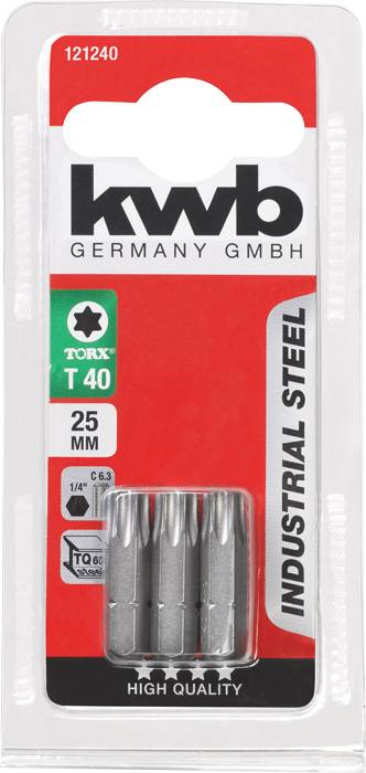 kwb 121240 Hatlap bit T 40 Acél 3 db 2. kép